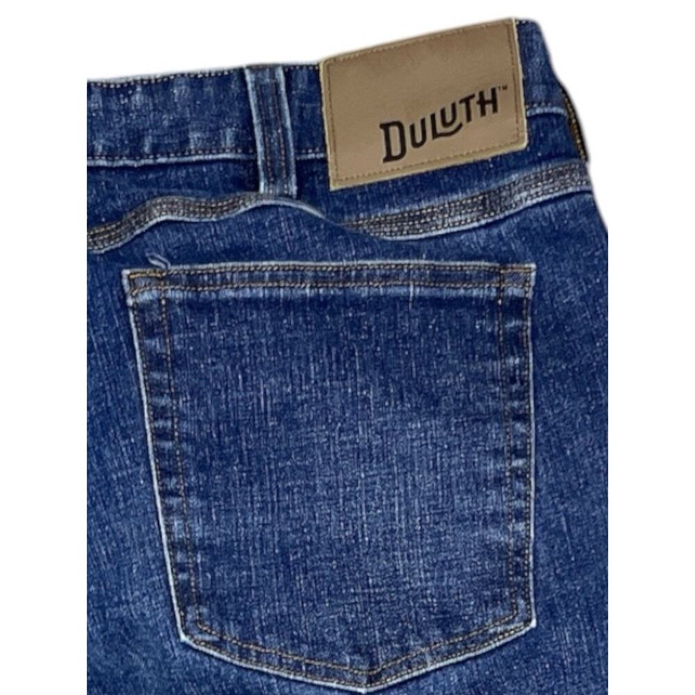 Duluth Trading Flex Ballroom Jeans 38x30 Relaxed Fit Blue Denim Workwear - Picture 11 of 13
